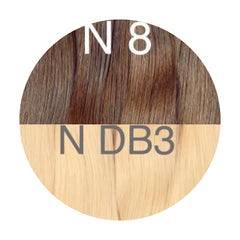 Wefts ambre 8 and DB3 Color GVA hair - GVA hair