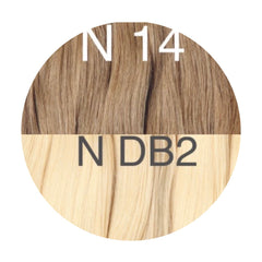 Wefts ambre 14 and DB2 Color GVA hair - GVA hair