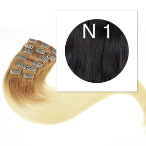 Clips and Ponytail Color 1 GVA hair - GVA hair