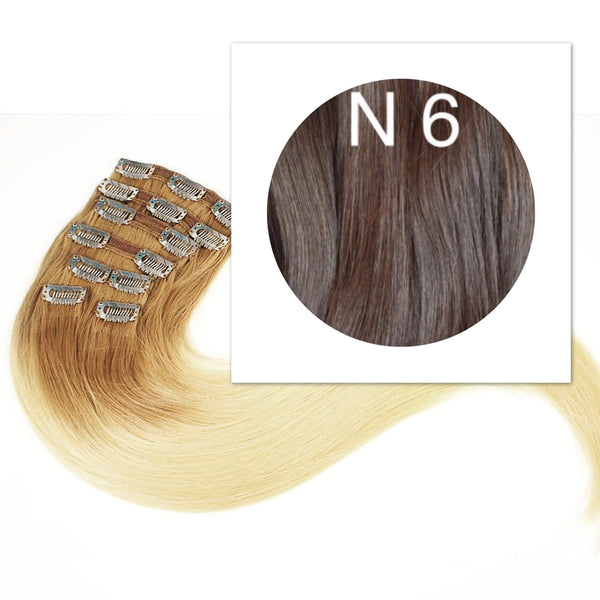 Clips and Ponytail Color 6 GVA hair - GVA hair