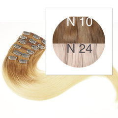 Clips and Ponytail Ambre 10 and 24 Color GVA hair - GVA hair