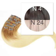 Clips and Ponytail Ambre 4 and 24 Color GVA hair - GVA hair