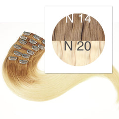 Clips and Ponytail Ambre 14 and 20 Color GVA hair - GVA hair