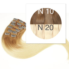Clips and Ponytail Ambre 10 and 20 Color GVA hair - GVA hair