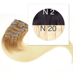 Clips and Ponytail Ambre 2 and 20 Color GVA hair - GVA hair