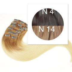Clips and Ponytail Ambre 4 and 14 Color GVA hair - GVA hair